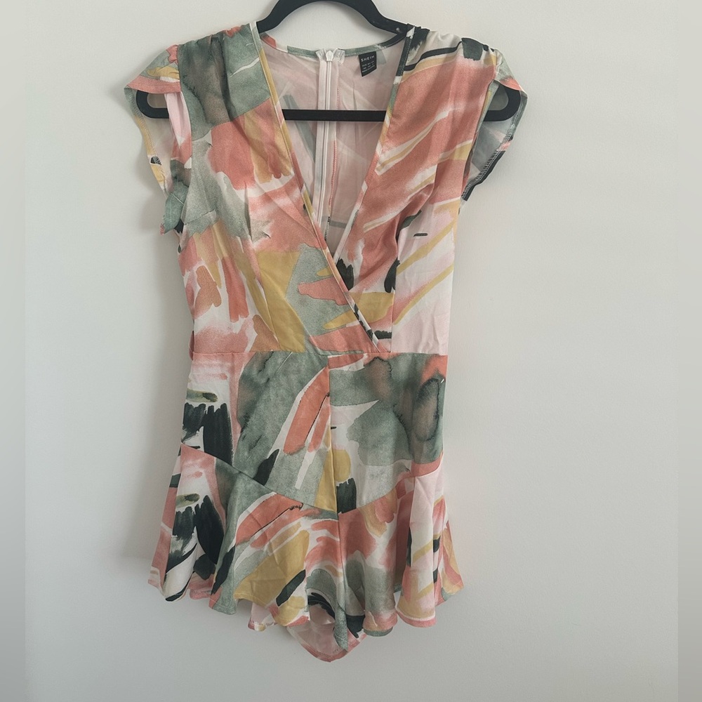 Colorful Abstract Print Romper
